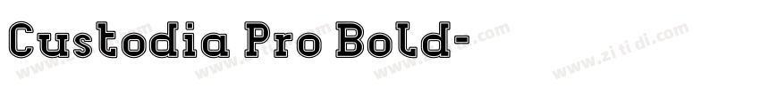Custodia Pro Bold字体转换